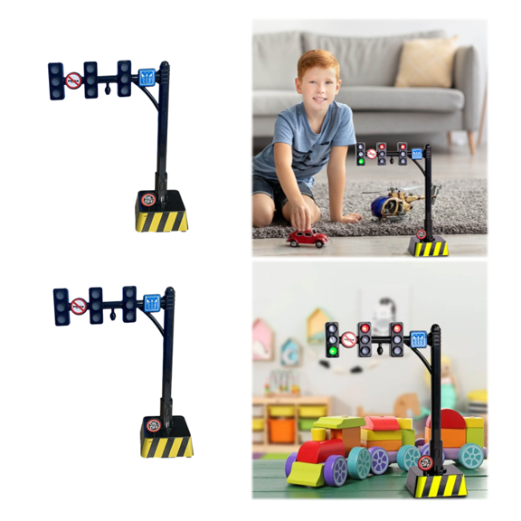 2Pcs Stop Light Mini Model Electric Signal Lamp Simulation Traffic Indicator Light Home Interior Decorative Accent,6.69Inch