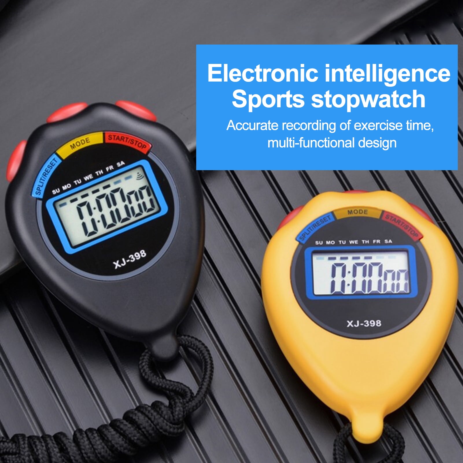2Pcs Stopwatch Timer with Large Digital Display Date Time No Alarm ...