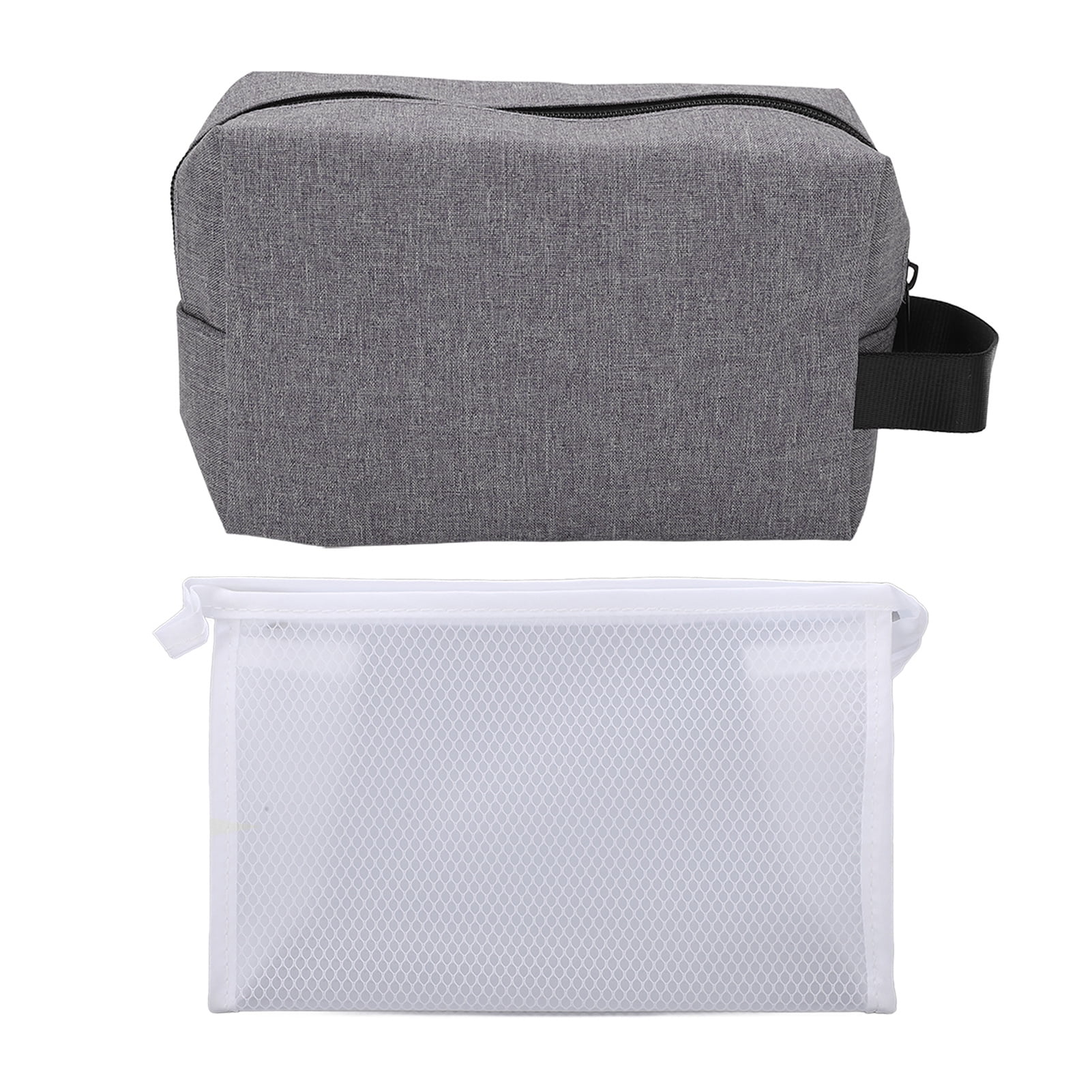 2Pcs Storage Bag Travel Cosmetic Bag Waterproof Canvas Toiletry Pouch
