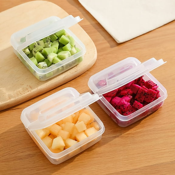2Pcs Storage Box Refrigerator Special Fruit Fresh-Keeping Box - Storage Box Refrigerator Special Scallion Garlic Fruit Crisper Box Household Clamshell Butter Block Packaging Box, By PRYESS