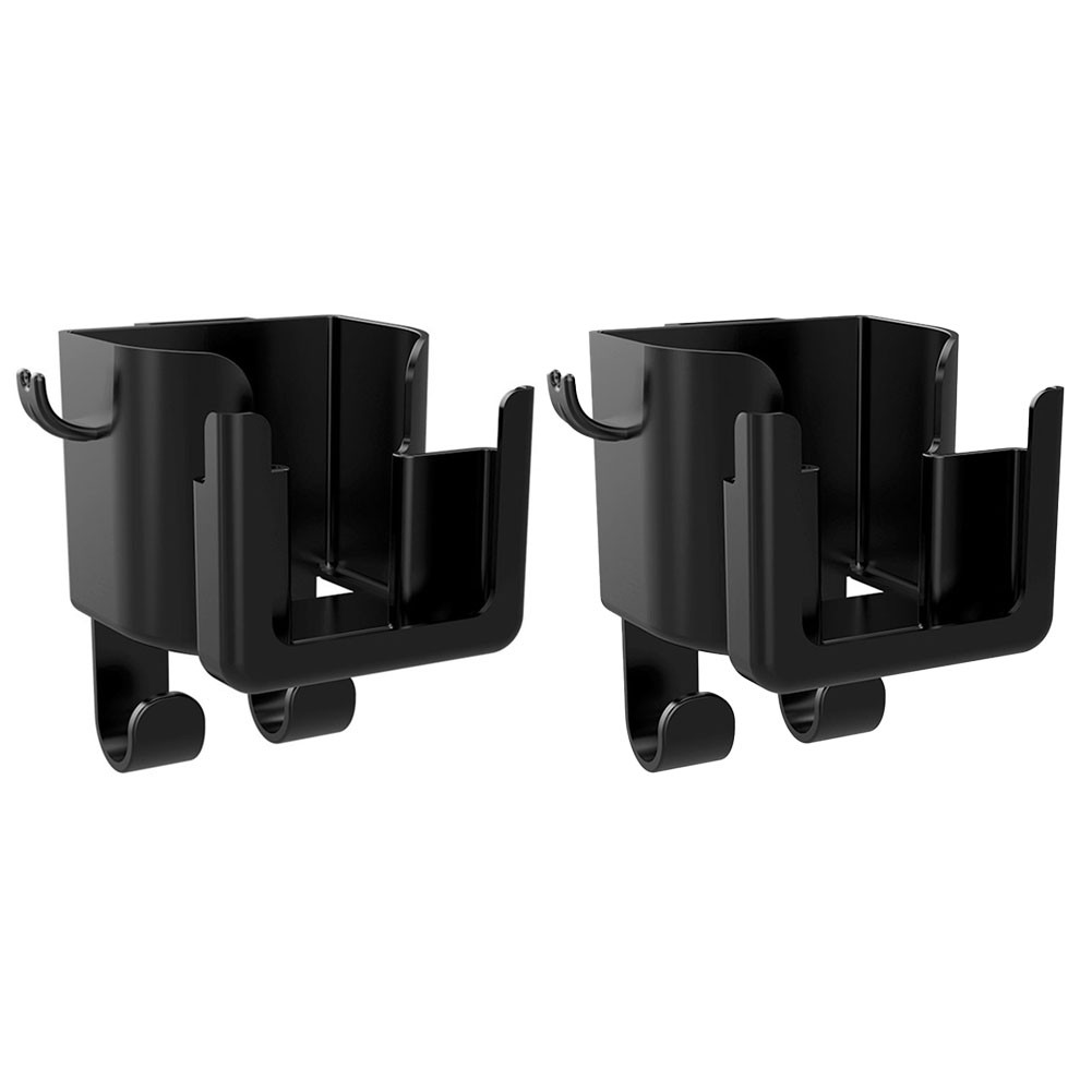 2-Pack Car Headrest Cup Holder – Seat Back Organizer With Phone Holder, Black, Modern Style