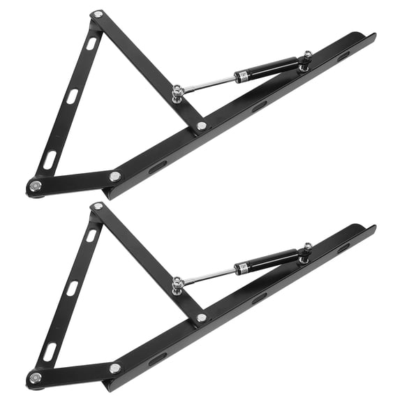2Pcs Storage Ottoman Hardware, Hydraulic Ottoman Hinge, Scissors Hinge Large, DIY Furniture Hardware, Black, Heavy Duty Lift Mechanism