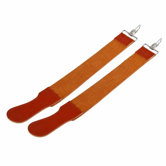 2Pcs Straight Razor Strop Leather Sharpening Strap Barber Leather