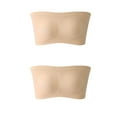 thumbnail image 1 of 2Pcs Strapless Bras for Women 2024 Comfortable Non-Slip Unpadded Bandeau Bra Soft Seamless Tube Top Sports Bra, 1 of 4