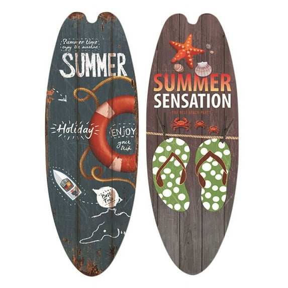 2Pcs String Festival Bar Home Decor Home Decor Vintage Wooden Sign 3