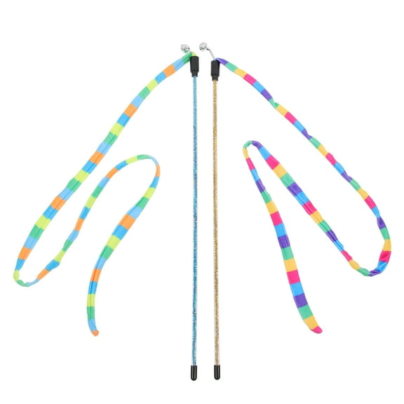 2Pcs String Wand Cat Toy Interactive Cat Toy String Stick Toy Cat Teasing String Toy Cat Supply