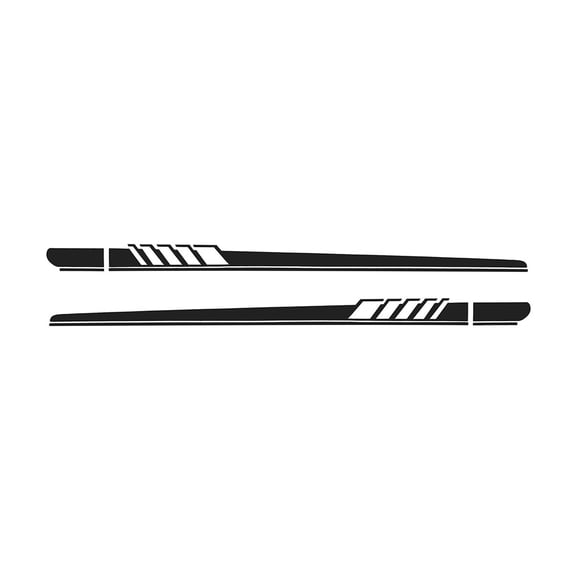 2Pcs Stripes Decal Side Skirt Self-Adhesive Sticker Car Side Stripe Stickers Auto Accessory
