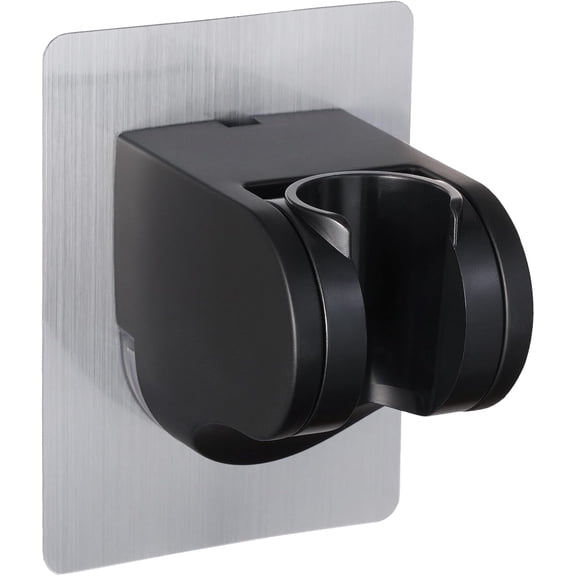 2Pcs Strong Adhesive Shower Head Holder - No Drilling Wall Mount, Adjustable Bracket for Handheld Showerheads in RV, Kids Bathroom,Black