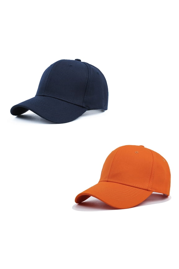 2Pcs Structured Baseball Cap with Adjustable Closure - Performance Hat for Outdoor Activities and Custom Embroidery