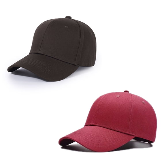 2Pcs Structured Baseball Cap with Adjustable Closure - Performance Hat for Outdoor Activities and Custom Embroidery