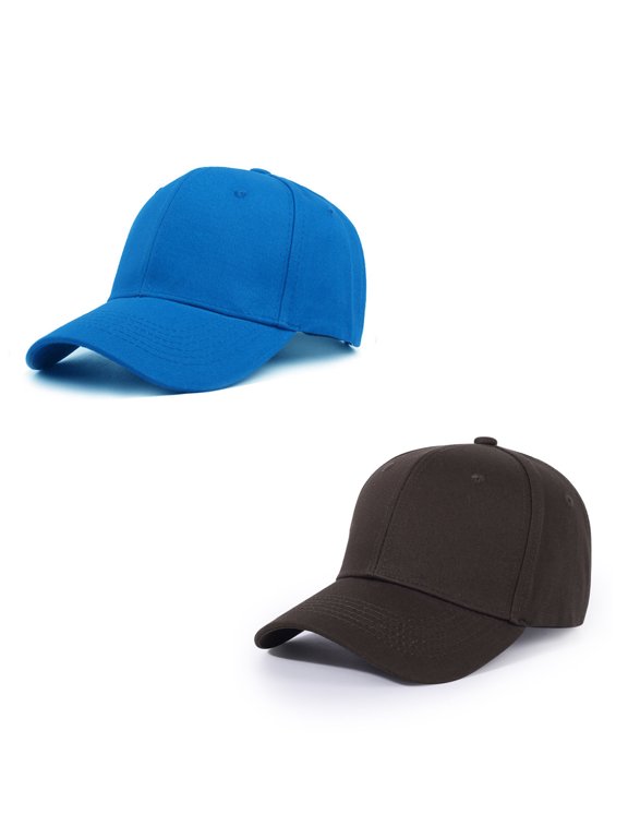 2Pcs Structured Baseball Cap with Adjustable Closure - Performance Hat for Outdoor Activities and Custom Embroidery