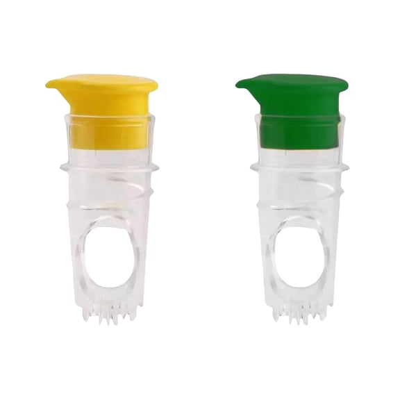 2Pcs Sturdy Plastic Lemon Squeezer Set Ergonomic Designs Hand Press Juicer for Easily Citrus Fruit Squeezing
