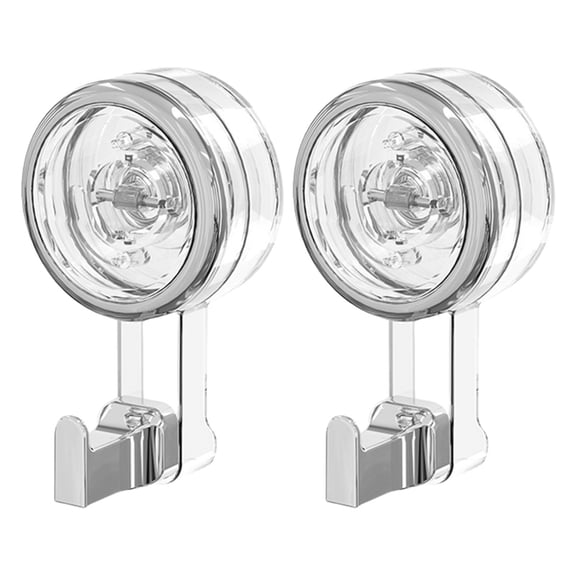2Pcs Suction Cup Clip Holders Clear Hanging Portable for Household Use Bathroom Window Display Organization