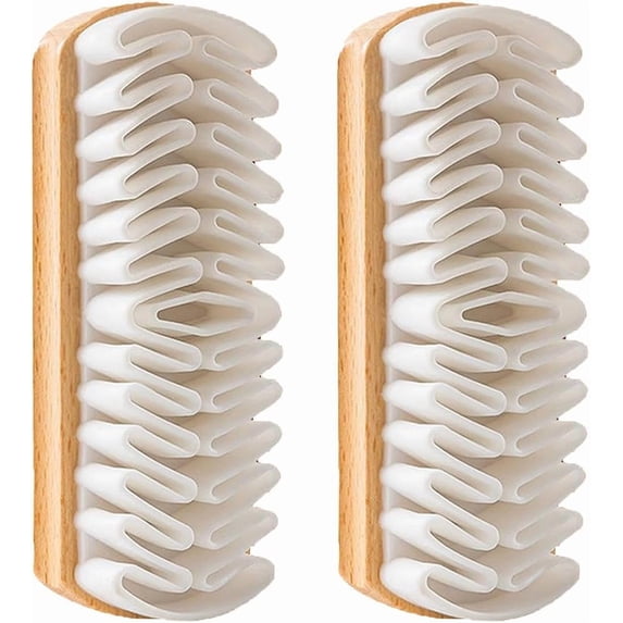 2Pcs Suede Brush for Shoes, Nubuck Brush Suede Eraser Suede Shoe Brush Suede Shoe Cleaner, Suede Cleaning Brush for Shoes, Bags, Jacket, Purse, Sofa with Wooden Handle, Stain Eraser