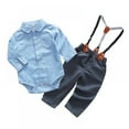 thumbnail image 1 of 2Pcs Summer Baby Boys cotton comfortable Casual Clothes Set Infant Kids Long Sleeve Shirt Romper Bodysuit Pants for 0-24M, 1 of 10