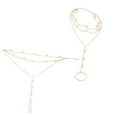 2Pcs Summer Beach Fashion Foot Chain Decorative Multilayer Foot Chain