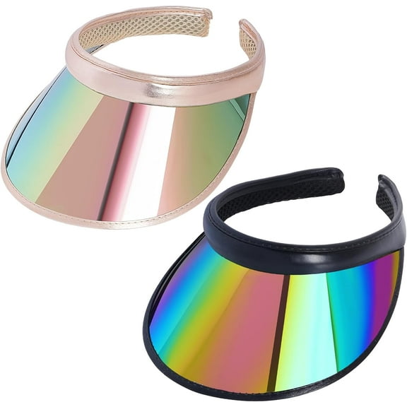 2Pcs Sun Visor Hats Women UV Sports Multi Color Tennis Golf UPF Cap Headwear for Men Women Outdoor Summer Travel