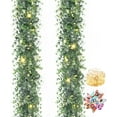 thumbnail image 1 of 2Pcs Sunflower Garland with Lights and 3D Butterfly, Artificial Flower Garland Sunflower Garland for Decoration, Fake Vines Sunflower Decor with Green Leaves for Wedding Arch Room Party Wall, 1 of 5