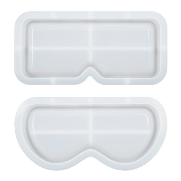 2Pcs Sunglasses Display Tray Holder Glasses Shape Cases Silicone Epoxy Resin Casting Glasses Storage Box Mold