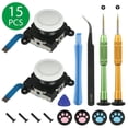 thumbnail image 1 of 2Pcs Switch Analog Stick Parts, Replacement Set for Nintendo Switch Lite, Controller Repair Kit Include 2 Thumbstick Joystick, 4 Thumbsticks Caps, 2 Screwdriver, 4 Screws, 1 of 8