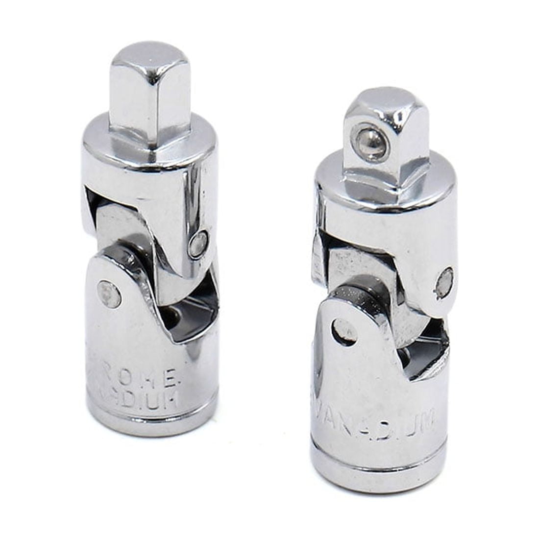 2Pcs Swivel 1/4" Square Head Socket Wrench Joint Converter Adapter for