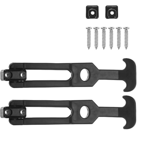 2Pcs T-Handle Toolbox Latches Rubber Flexible Draw Latches with Screws