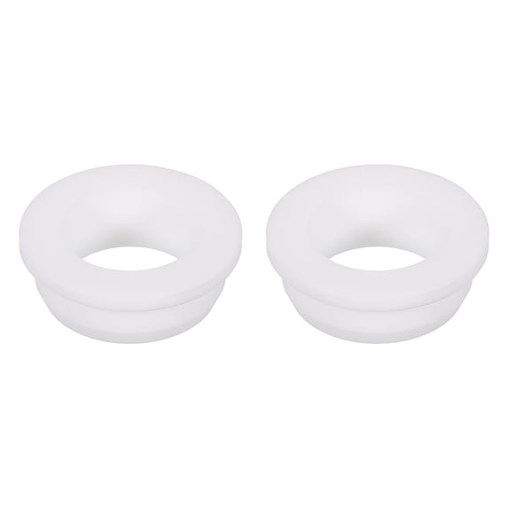2Pcs T Type Rubber Grommet Mount Dia 39.3mm ID 28mm H 15.5mm Seal Protection Flexible Hole Plugs White