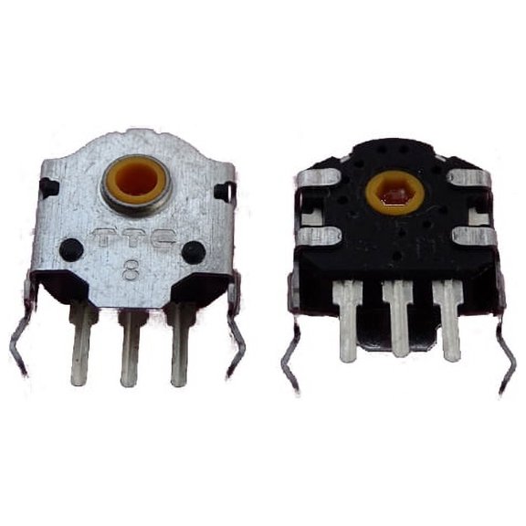 2Pcs TTC 8mm Mouse Encoder Mouse Wheel Decoder Yellow Core 48 Million Lifetime