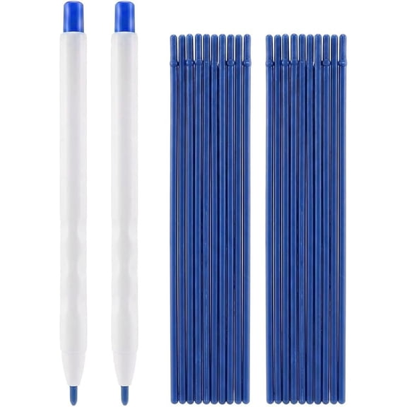 2Pcs Tailor Chalk,Heat Erasable Fabric Marker With 20Pcs Replacement Pen Refills,Fabric Chalk,Clothing Cutting Pen,Suitable For Cotton,Leather,Felt,Suede and Synthetic Fibers (RL)