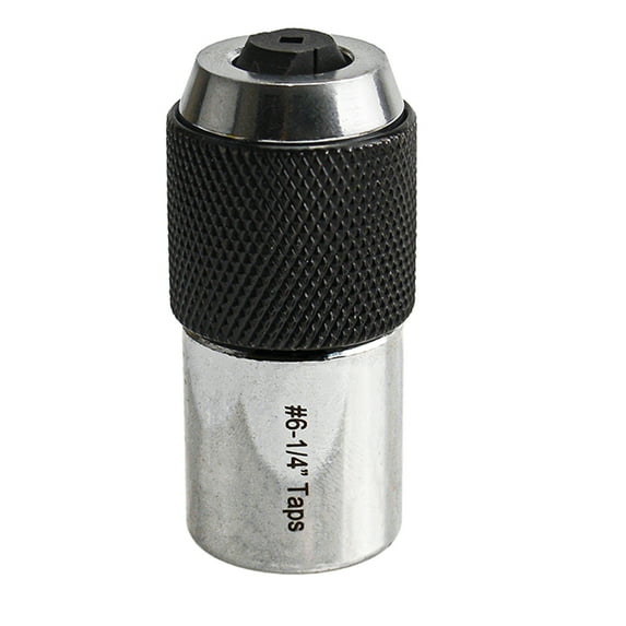 2Pcs Tap Socket Ratchet Tap Wrench 3/8 inch Drive Hand Tool #6-1/4inch 1/4inch-1/2inch Tap Extractor Tool Set Tap Socket Adapter (1pc Small)