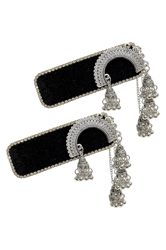 2Pcs Tassel Hair Clips, Elegant Side Barrettes, 3.15inch