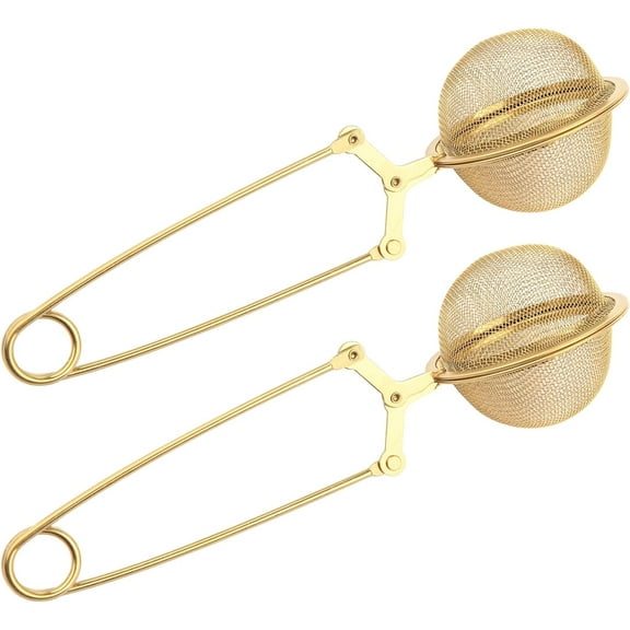 2Pcs Tea Ball Infuser, Premium Stainless Steel Fine Mesh Screen Tea Strainer Filters Colander Sieve Infusion Steeper Maker for Loose Leaf Tea Herbs