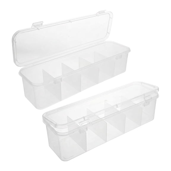 2Pcs Tea Box, Tea Bag & Sugar Holder with Compartments, Also Holds Drink Packets & Small Items, Ideal for Bar or Kitchen