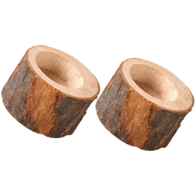 2Pcs Tealight Stands Candle Holder Wood Tealight Holder Wedding