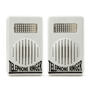 2Pcs Telephone Ringer Amplifier with Flashing Light Extra-Loud Telephone Ringer, Telephone Volume Increasing Landline Phones Telephones Accessories