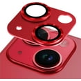 thumbnail image 1 of 2Pcs Tempered Glass Camera Lens Protector Cover for iPhone 15 Pro Max 14 Plus 13 Mini 15Pro 14Pro 13Pro Protection Blue Titanium (Red,For iPhone 15 Plus), 1 of 7