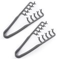 thumbnail image 1 of 2Pcs Texture Comb, Volume Hair Comb Wide Tooth Comb for Curls, Barber Wide & Fine-Toothed Dual-Purpose Styling Comb, ABS Plastic Texturizing Hair Tool (2PCS Gray), 1 of 12