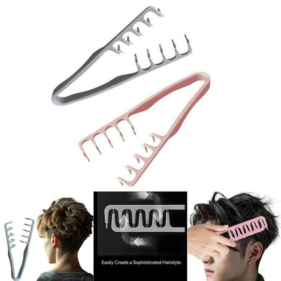 2Pcs Texture Comb, Volumizing Wide Tooth Hair Styling Comb, Foundation Capacity Apparatus Maximum Lift Roots Volume Tool, Bangs Seam Grooming Accessory for Women Men