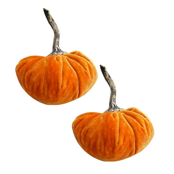 2Pcs Thanksgiving Pumpkin Grateful Tabletop Ornament For Autumn Fall Season Home Desk Desktop Ornament Home Decor Halloween Decor