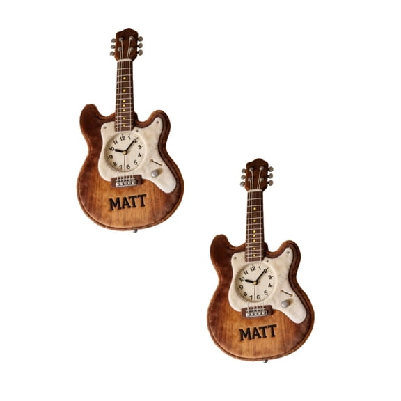 2Pcs Themed Wall Clock For Music Lovers – Customizable Design To Enhance Home Quiet Quartz Movement Unique Idea Clock
