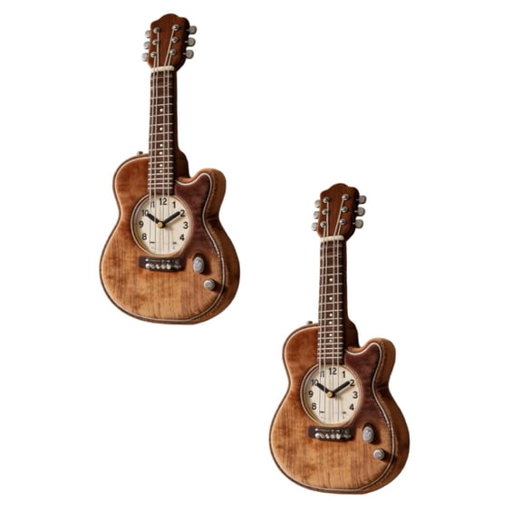 2Pcs Themed Wall Clock For Music Lovers – Customizable Design To Enhance Home Quiet Quartz Movement Unique Idea Clock