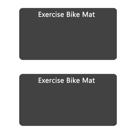 2Pcs Thick Gym Equipment Mat Floor Protector Exercise Bike Trainer Mat Nonslip Elliptically Treadmill Pad Easy to Use