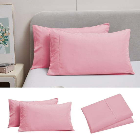 2Pcs Thread Count Cotton Pillowcase Set, Ultras-Soft Modern Classic Bed Pillow Covers, Double-Person Brushed Thickened Solid Color Envelope-Style Pillowcase, 51x76cm