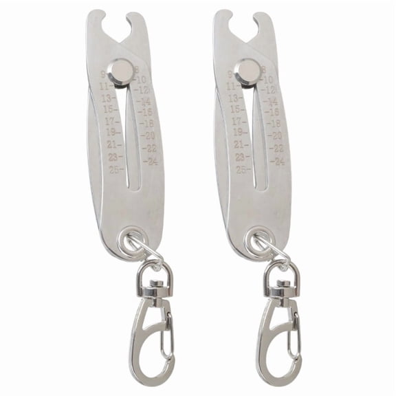 2Pcs Thread Size Checker Keychain Nut and Bolt Thread Gauge Identifier Verification Tool for Fast & Accurate Measurement