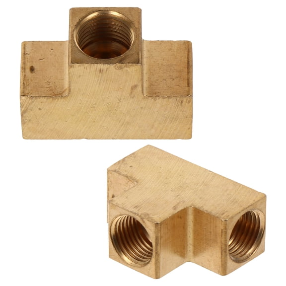 WHAMVOX Brass Connectors for Home Use Golden Sturdy Tube Fittings 2 Pieces