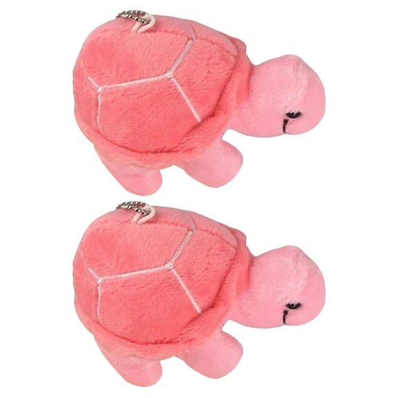 YEAHIBABY Stuffed Turtle Plush Doll Pink 2Pcs 3.9x2.8x2.0in