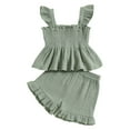 thumbnail image 1 of 2Pcs Toddler Girls Summer Outfits Set – Cute Flower Short Sleeve T-Shirt & Pants Gift Set Summer 2Pcs Gift Outfits Set Girls' Clothing Set Girls Summer Set 1-3 Years,2-3 Years, 1 of 7