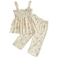 thumbnail image 1 of 2Pcs Toddler Girls Summer Outfits Set – Flower Short Sleeve T-Shirt and Pants for Gift Summer Outfits Girls' Clothing Set Girls Summer Set 1-3 Years,2-3 Years, 1 of 8