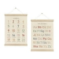 2Pcs Toddler Learning Wall Hanging Alphabets Number Poster Set with