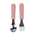 2Pcs Toddler Utensils Food Grade Silverware Children Cutlery Spoon Fork